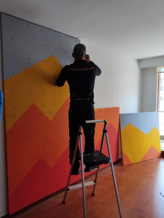 Muro para el hogar naranja